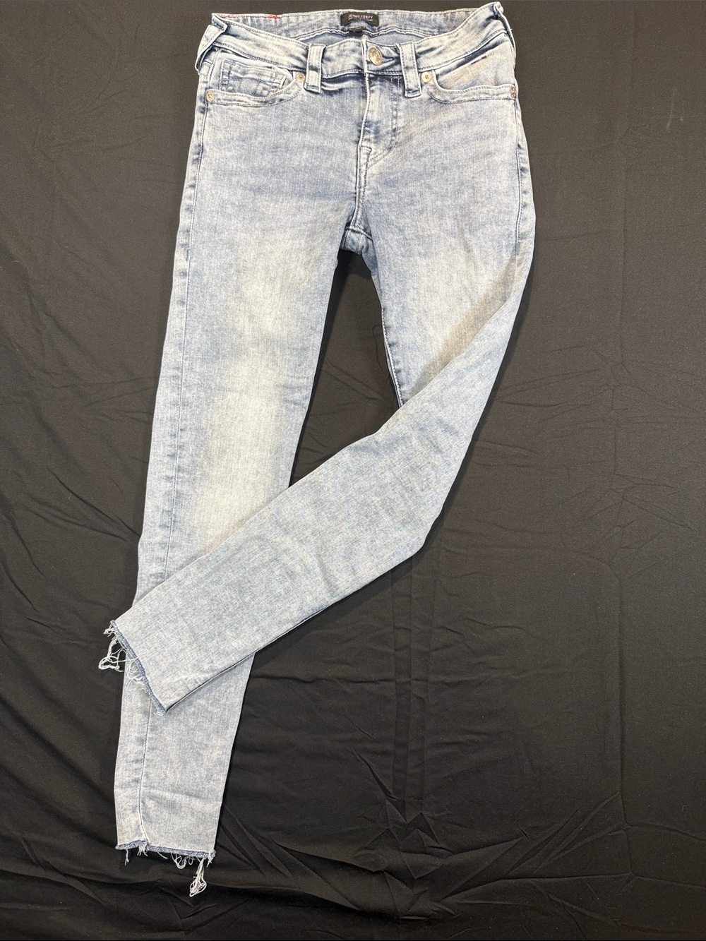 True Religion Light Wash Blue Skinny Jeans Size 27 Women’s